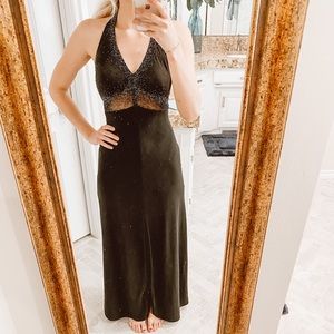 Black floor length dress